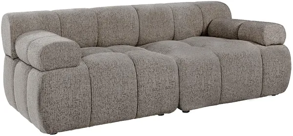 Vente-unique - FACIVIL Sofa Stoff Schokoladenbraun - B 94 cm x H 70 cm x L 188 cm