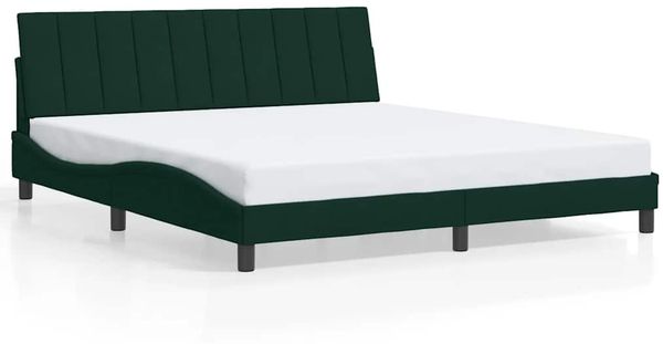 Doppelbett, Bettgestell Modernen ohne Matratze Dunkelgrün 180x200 cm Samt d2388e