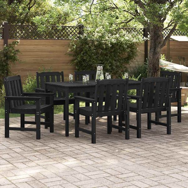 vidaXL Gartenstuhl 6 pcs Schwarz 65,5 x 59 x 88 cm Polyethylen 3335799
