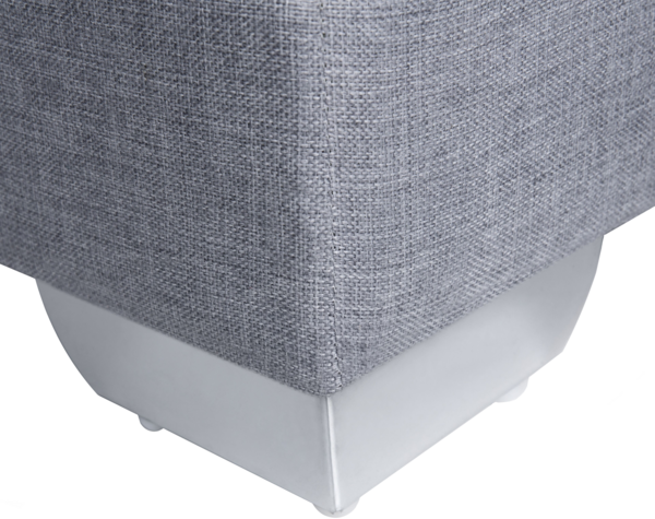 Boxspringbett 'President' Kunstleder, 180x200 cm, Hellgrau Bild 5