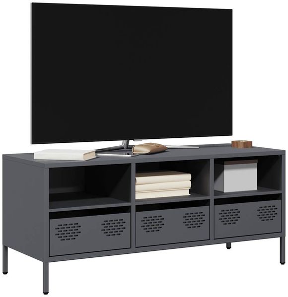 vidaXL TV-Schrank Anthrazit 101,5x39x43,5 cm Kaltgewalzter Stahl 851324