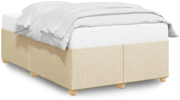 vidaXL Bettgestell ohne Matratze Creme 120x190 cm Stoff 3284720