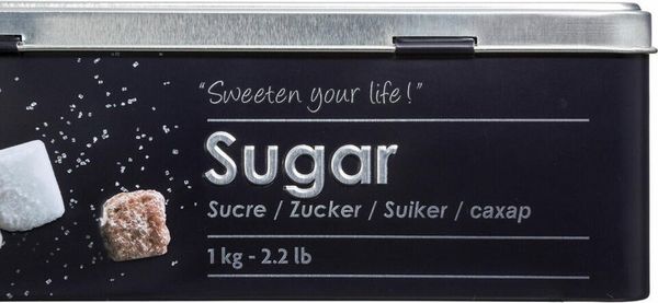 5five Simply Smart Zuckerdose Black Edition, Weißblech