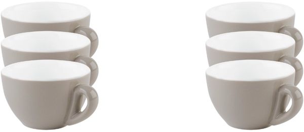 APS Tasse 6er Set Kaffeetassen -SNUG-, 6-tlg, Porzellan, für Heißgetränke aller Art geeignet
