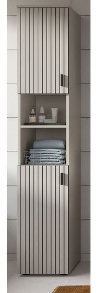 Badezimmer Hochschrank Livia in Kaschmir 30 x 192 cm