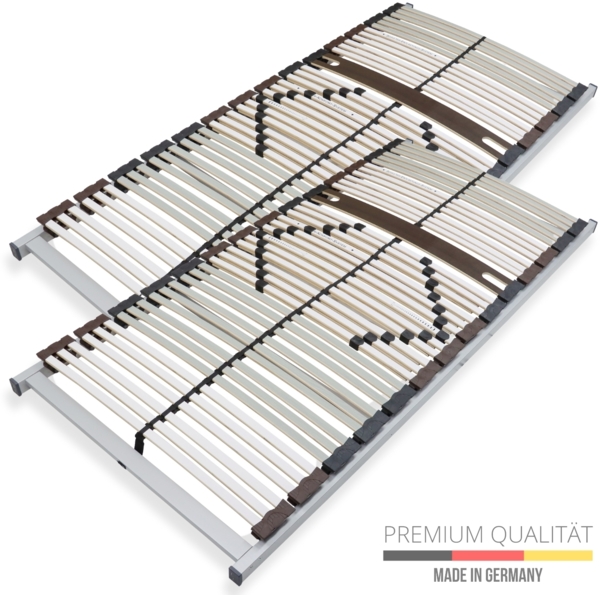 Lattenrost 200x200 cm - fertig montiert 28 Latten 5-Zonen Lattenrost Traglast ca. 150 Kg Birkenschichtholz Made in Germany