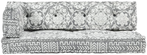 vidaXL Palettensofa-Auflage Hellgrau Stoff Patchwork 287725