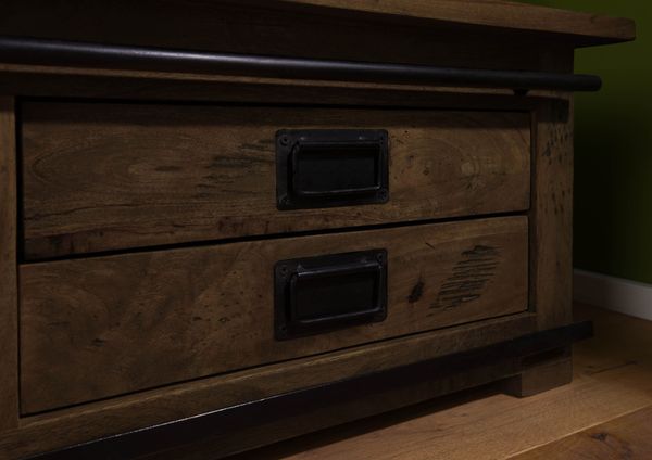 Garderobenbank Mango 120x45x40 braun lackiert RAILWAY #4011 Bild 7