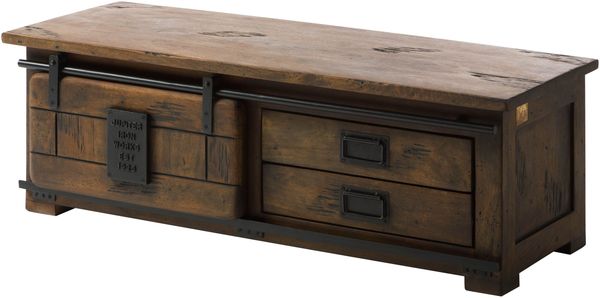 Garderobenbank Mango 120x45x40 braun lackiert RAILWAY #4011