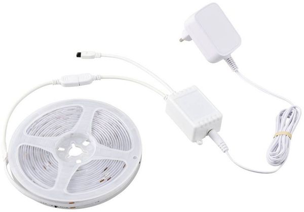 Sygonix LED Stripe COB DIGITAL RGB LED STRIPE, 5M SY-5773494, kürzbar, dimmbar, Memory-Funktion, mit Fernbedienung