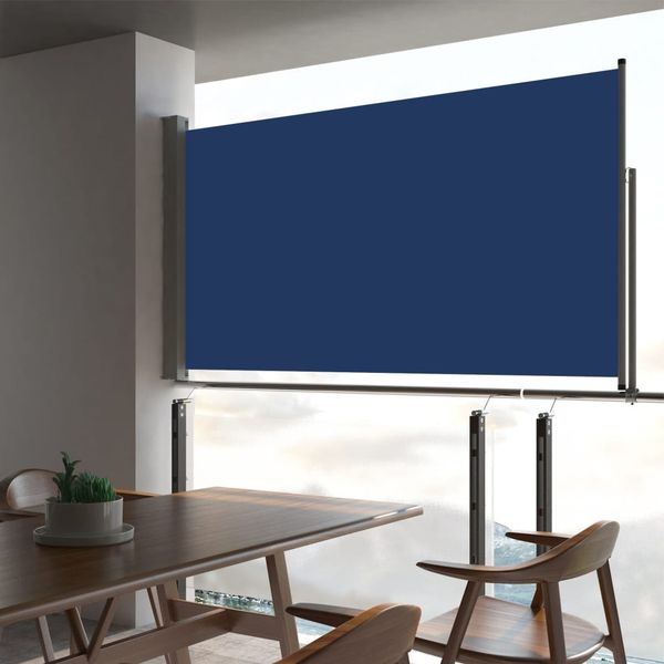 vidaXL Ausziehbare Seitenmarkise 160x300 cm Blau 48350