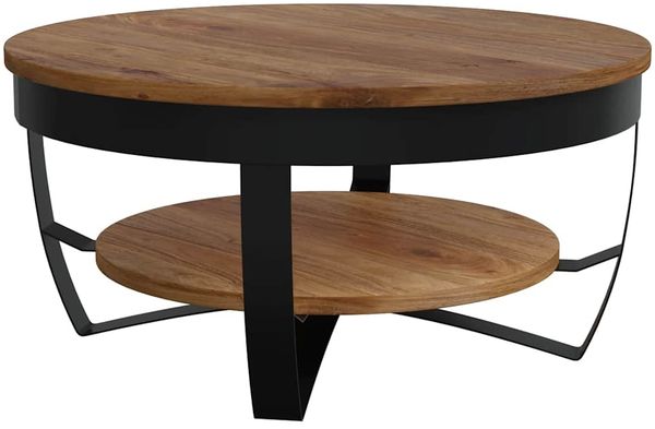 Couchtisch, Sofatisch 65x65x32 cm Massivholz Akazie