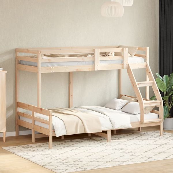 vidaXL Etagenbett 80x200/120x200 cm Massivholz Kiefer 3207177