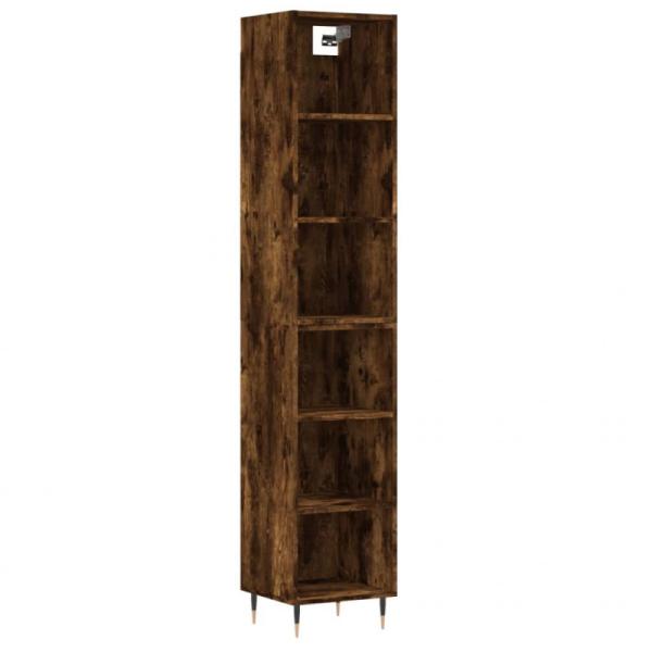 vidaXL Highboard Räuchereiche 34,5x32,5x180 cm Holzwerkstoff 3189810