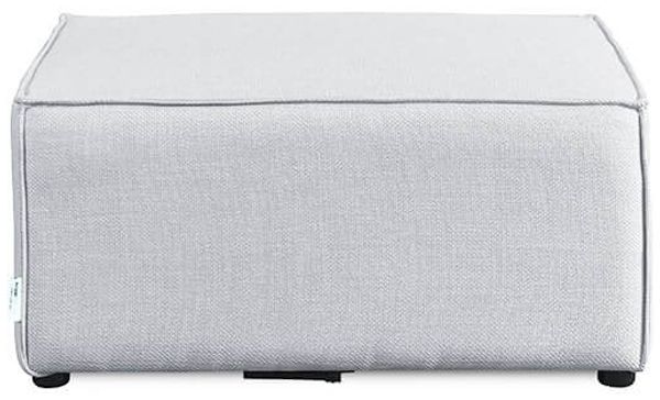 HOME DELUXE Modulares Sofa Hocker VERONA - 87 x 87 cm Hellgrau