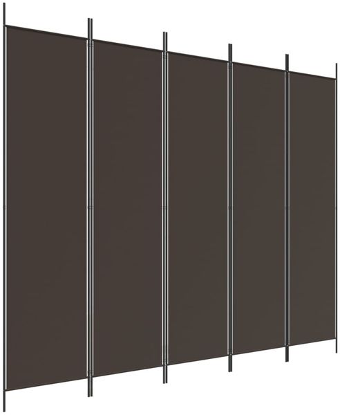 vidaXL 5-tlg. Paravent Braun 250x200 cm Stoff 350187 Bild 2