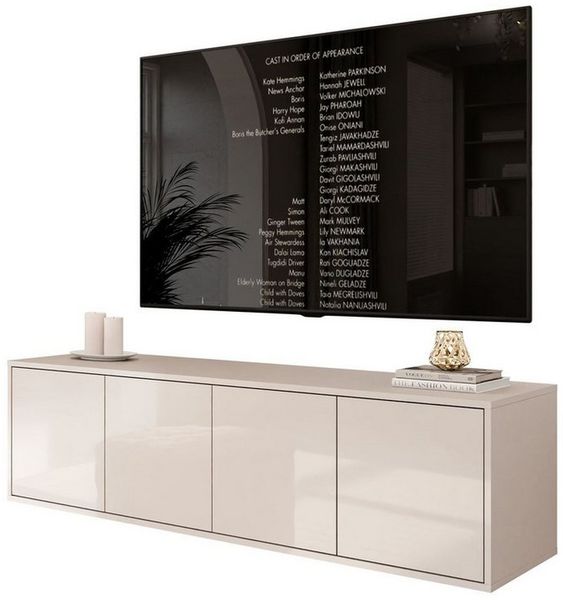 Lookway TV-Schrank SANAYI in Kaschmir TV-Lowboard mit Hochglanzfronten Breite: 156 cm