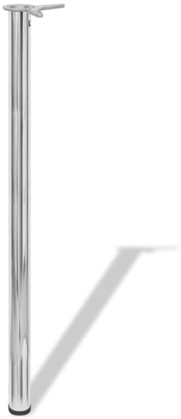 4 höhenverstellbare Tischbeine Silber 1100 mm