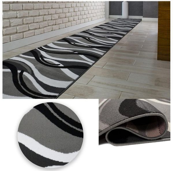 MDEKOR Läufer Teppich Läufer Meterware Höhe 6 mm, 80x70 cm Grau 966