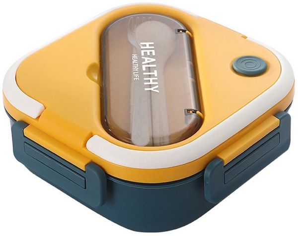 Fine Life Pro Lunchbox Kinder Brotdose (3 Fächer), PP5, (1-tlg), Auslaufsicher & BPA-frei-mit Besteck