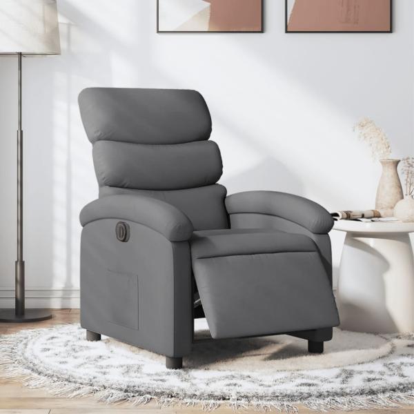 vidaXL Relaxsessel Elektrisch Dunkelgrau Stoff 3203955