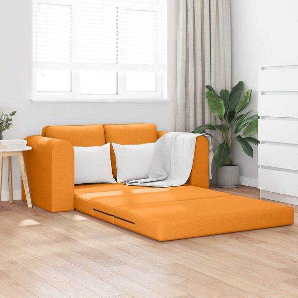 vidaXL Schlafsofa 60cm Dunkelgelb Stoff 4106681