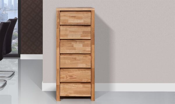 Kommode Hochschrank MAISON Eiche massiv 45 x 112 x 45 cm