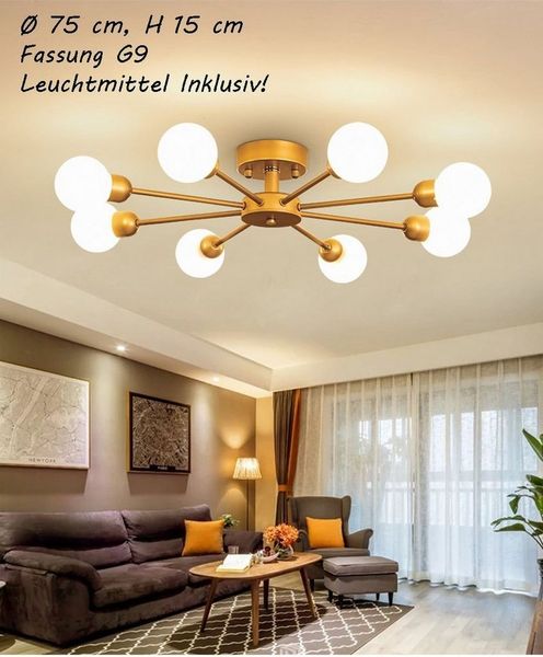 Euroton LED Deckenleuchte LED Deckenleuchte E14 Leuchtmittel inkl Lichtfarbe warmweiß kaltweiß, LED wechselbar, Wechselbar