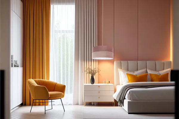 BPS Koncept 0Ex0-010-40 Hängeleuchte TWIST Velourss auf PVC-Basis rosa, weiß 1xE27 60W H:102 Ø40cm dimmbar