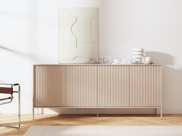 Beautysofa Kommode NOTO 200 cm mit 4 Türen Push-to-Open (Cashmere Modernes Design, Viel Stauraum)