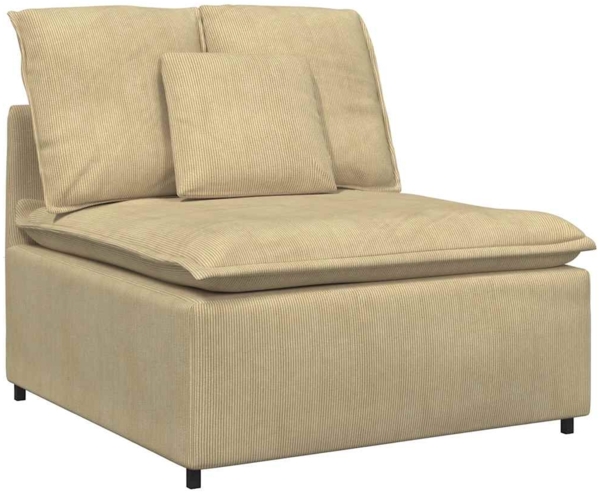 vidaXL Modulares Sofa Mittelmodul mit Kissen Graugrün 100 cm 4104441