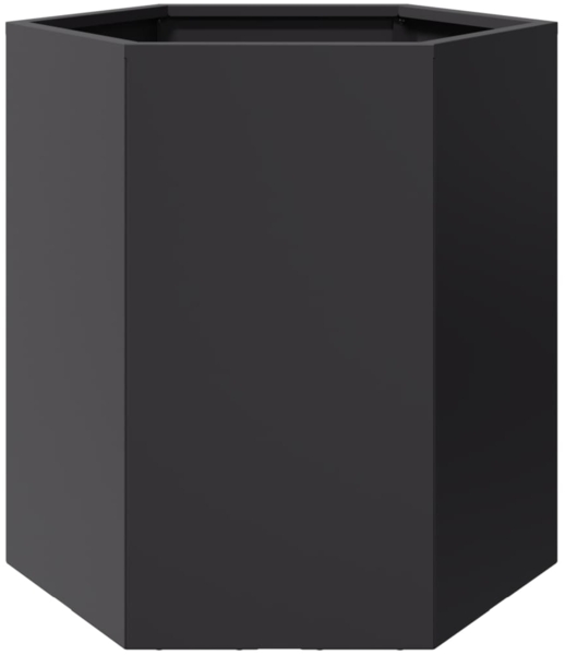 vidaXL Pflanzkübel Schwarz Sechseckig 46x40x45 Stahl 851108