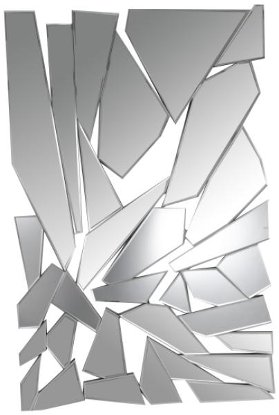 Wandspiegel im Splitterdesign aus Glas und MDF 78x120 cm