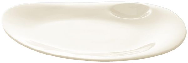 RAK Porcelain Nabur Ivoris white Teller Coupe L 27 cm / W 22.7 cm / Ht. 2.8 cm