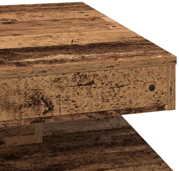 vidaXL Couchtisch 360-Grad Drehbar Altholz-Optik 70x70x34,5 cm 858486 Bild 7