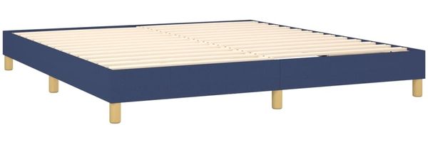 vidaXL Boxspringbett mit Matratze Blau 160x200 cm Stoff 3130367 Bild 4