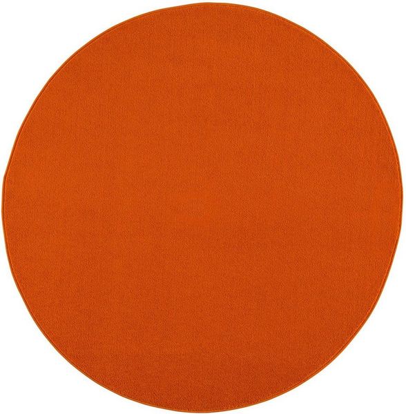 Sanat Teppich Uni, rund, Höhe: 13 mm, robuster Kurzflorteppich, große Farbauswahl, Wohnzimmer, alle Räume