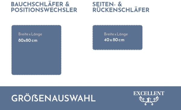 Excellent Kopfkissen Venedig, Kopfkissen 1-tlg. oder 2 -tlg, Füllung: weiße neue Federn und Daunen, Klasse I, 85% Federn / 15% Daunen, Bezug: Köper-Inlett, 100% Baumwolle, Bauchschläfer, Rückenschläfer, Seitenschläfer, Spar-Set, 2 Kopfkissen, Kopfkisse... Bild 2