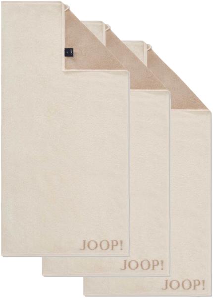 JOOP! Handtuch Classic / Infinity Kollektion, 3er Pack - Walkfrottier Creme 50x100cm