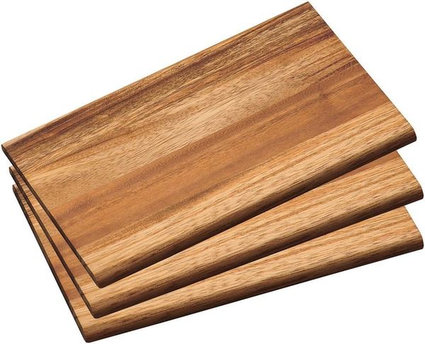 Kesper Frühstücksbrett 3er Set aus Akazie, braun, 23 x 15 x 1 cm Bild 3