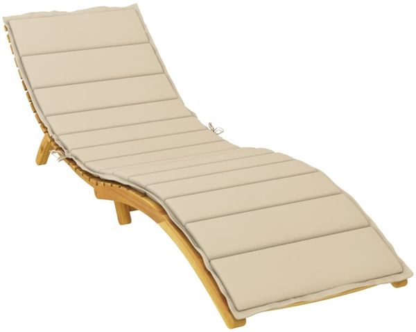 vidaXL Sonnenliegen-Auflage, Oxford-Gewebe beige, 200 x 70 x 3 cm Bild 3