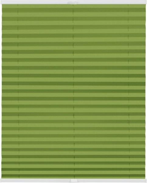 LICHTBLICK ORIGINAL Plissee nach Maß Klemmfix, ohne Bohren, verspannt, blickdicht, Hitzeschutz - Grün, blickdicht, inkl. Klemmträger, Klemmbar, klemmen