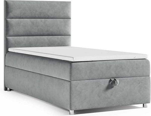 Best for Home Boxspringbett mit Bettkasten Trinity K-4 SINGLE Bonell-Matratze inkl. Topper H3 (Einzelbett, Polsterbett mit gepolstertes Kopfteil, Jugendbett, Kinderbett versch. Größen, 70x200 80x200 90x200 100x200 cm), verschiedene Liefermöglichkeiten,...