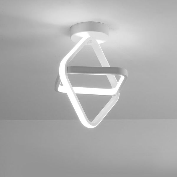 Goeco LED Deckenlampe, 22W Moderne Deckenleuchte mit 2 Quadratischen Lampen 6500K Kaltweißes Licht, Kreative LED Lampen Deckenbeleuchtung für Schlafzimmer Wohnzimmer Küche Flur, Weiß