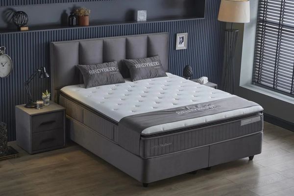 Pointhome Boxspringbett mit Bettkasten, Bett mit Matratze, Boxbett, 180x200 160x200 140x200 (1 Bettkopfteil, 1x H3/H4Matratze, 2 Bettkasten, 2 optionale Nachttisch), Topper und Stauraum