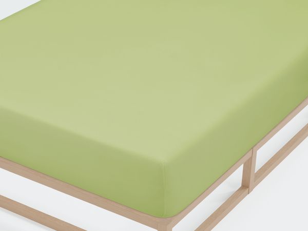 Biberna Jersey-Spannbetttuch, 100 % Baumwolle, Pistaziengrün, 1x 140x200 cm - 160x200 cm
