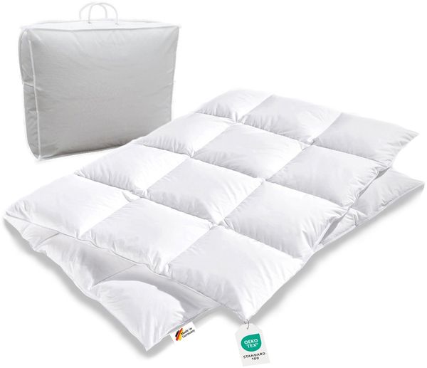 Extra warme 100% sibirische Daunen Bettdecke Daunendecke 155x220 1400g