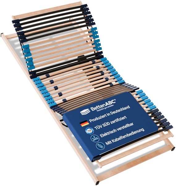 Betten-ABC Move Elektro -7-Zonen-Lattenrost mit Motor, Kopf- und Fußverstellung, Made in Germany, Größe: 120x200