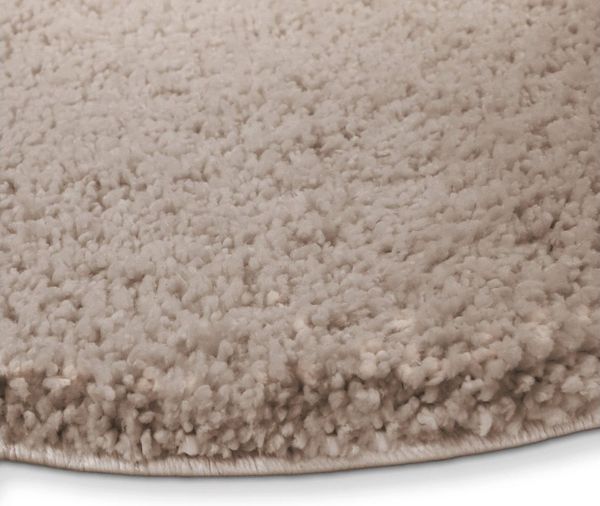 Karat Badematte Bari Hazy, Rund, Badteppich, Viele verschiedene Farben & Größen, Höhe 30 mm, Weicher & dichter Flor, Polyester, Mikrofaser, Rund, besonders weich durch Mikrofaser