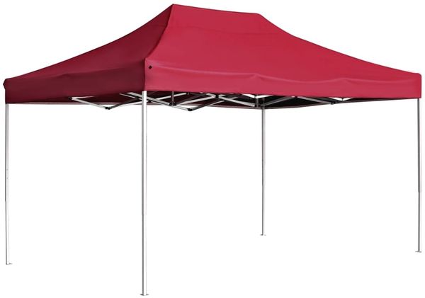 vidaXL Profi-Partyzelt Faltbar Aluminium 4,5x3 m Weinrot 45494